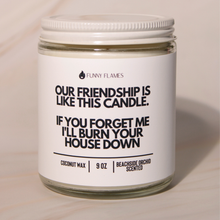 Load image into Gallery viewer, Our Friendship Is Like This Candle if you forget about me...