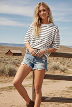 Load image into Gallery viewer, Striped Knit Short Sleeve Top