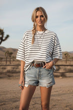 Load image into Gallery viewer, Striped Knit Short Sleeve Top