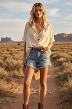 Load image into Gallery viewer, Oversized Short Sleeve Button Down Shirt