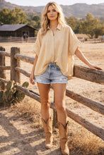 Load image into Gallery viewer, Oversized Short Sleeve Button Down Shirt