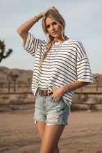 Load image into Gallery viewer, Striped Knit Short Sleeve Top