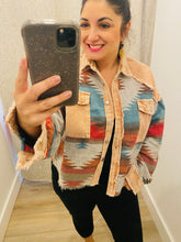 Load image into Gallery viewer, Aztec crop jacket