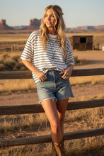 Load image into Gallery viewer, Striped Knit Short Sleeve Top