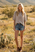 Load image into Gallery viewer, Striped Knit Short Sleeve Top