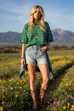 Load image into Gallery viewer, Striped Knit Short Sleeve Top
