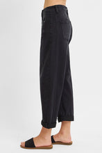 Load image into Gallery viewer, Black barrel jeans
