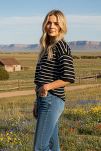 Load image into Gallery viewer, Striped Knit Short Sleeve Top

