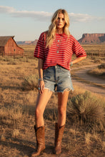 Load image into Gallery viewer, Striped Knit Short Sleeve Top

