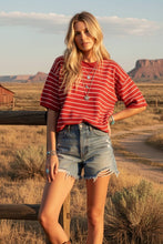 Load image into Gallery viewer, Striped Knit Short Sleeve Top
