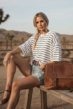 Load image into Gallery viewer, Striped Knit Short Sleeve Top
