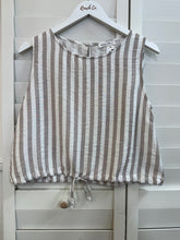 Load image into Gallery viewer, Wasabi Mocha stripe top
