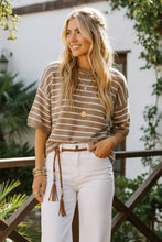 Load image into Gallery viewer, Striped Knit Short Sleeve Top
