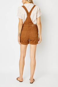 Brown overall shorts