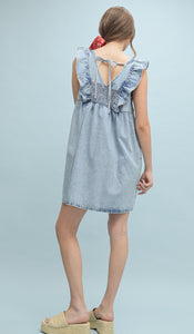 Denim Ruffle Dress