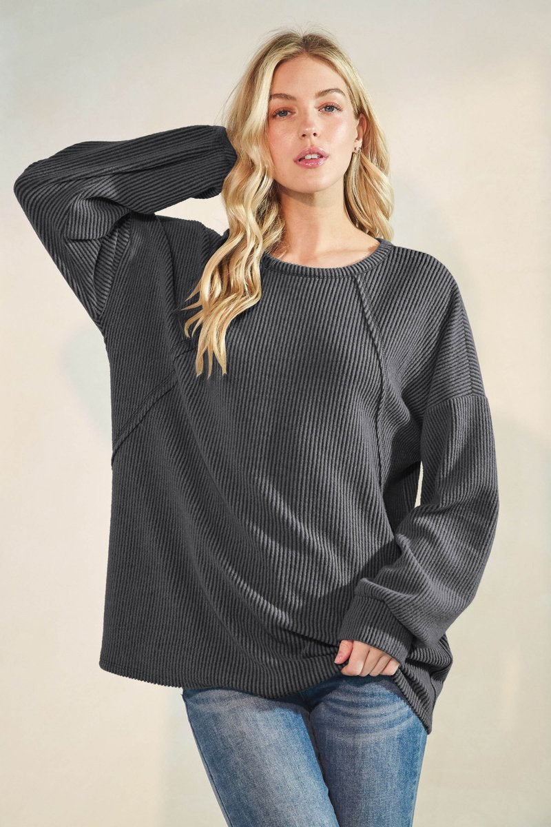Ribbed long sleeve