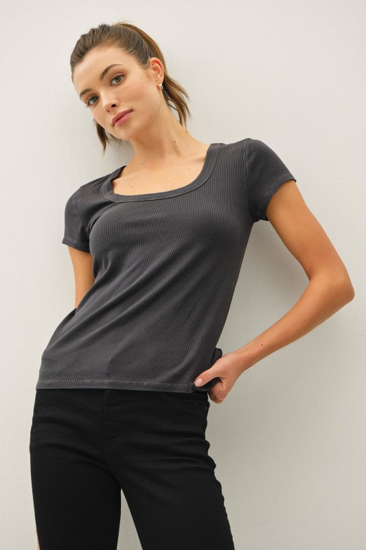 Ribbed tee