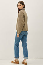 Load image into Gallery viewer, Fleece olive jacket
