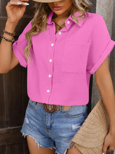 Heather button up