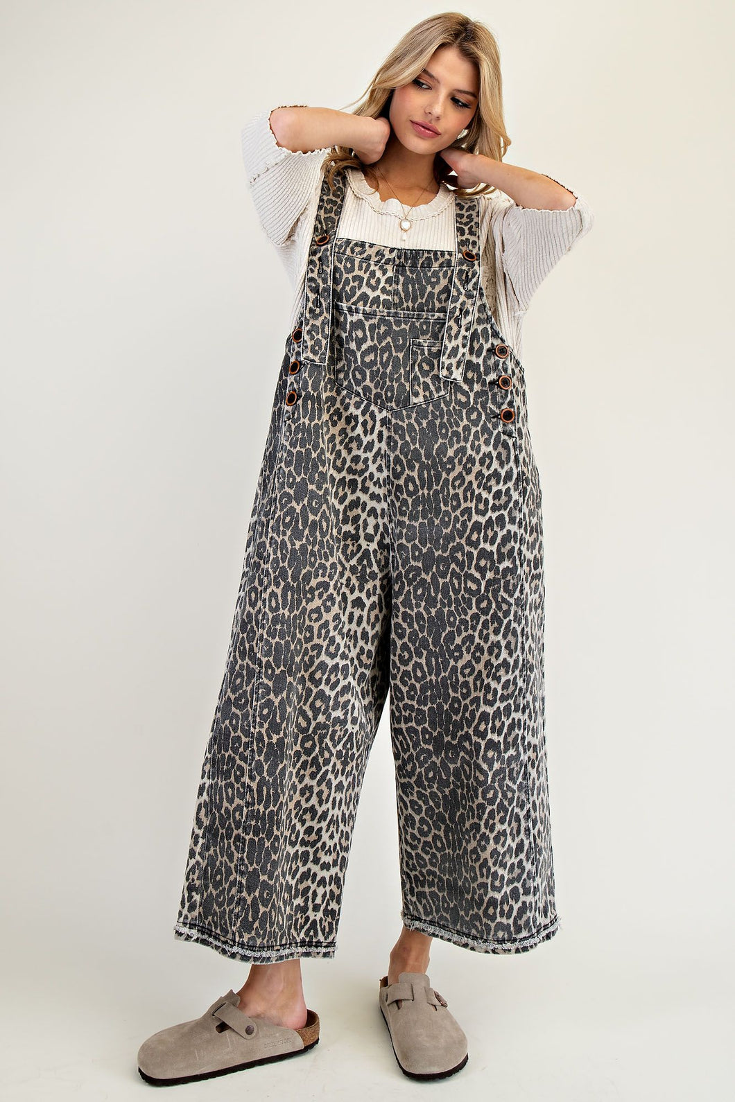 Animal Print Overalls