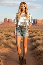 Load image into Gallery viewer, Striped Knit Short Sleeve Top

