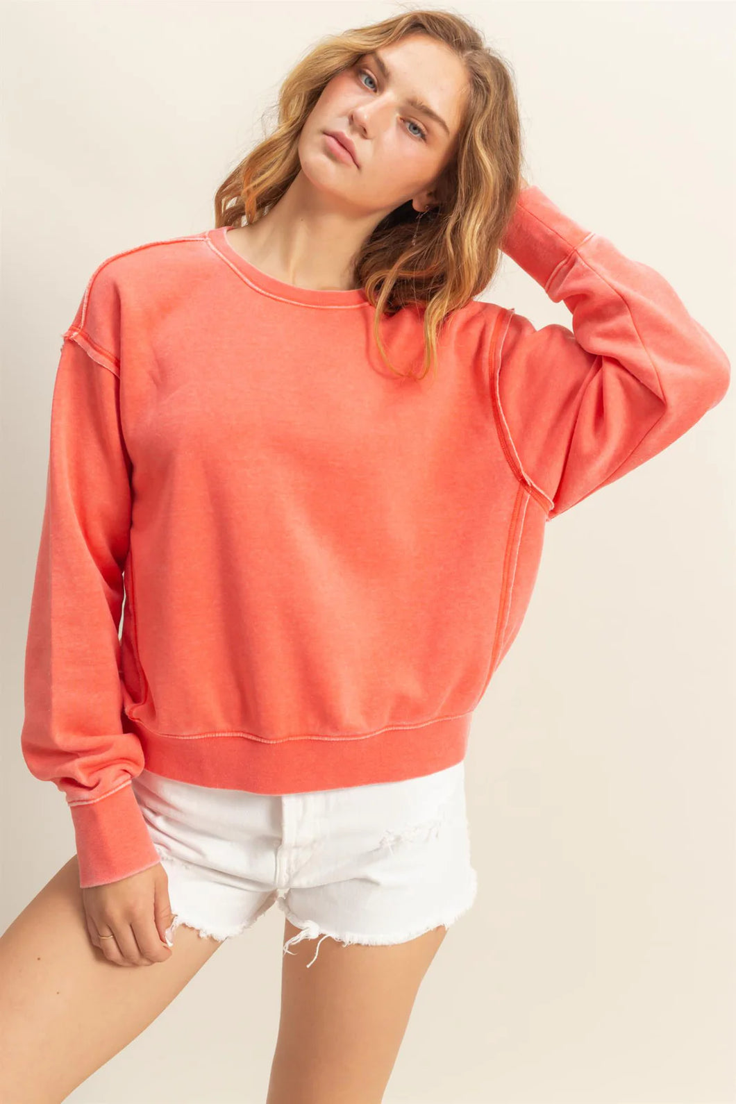 Coral sweatshirt