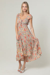 Orange Floral Illa Dress