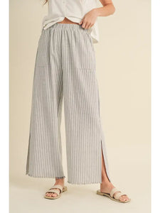 Striped linen pants