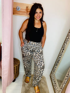 Mocha leopard pants