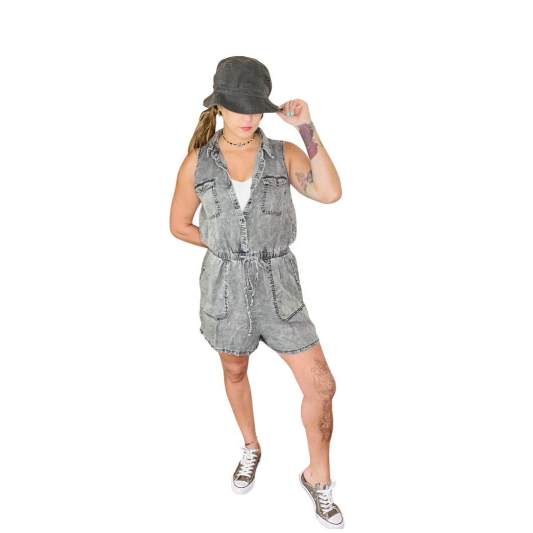 Denim Romper